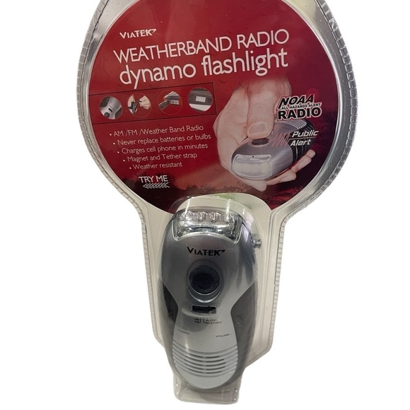 Viatek Other - Viatek WeatherBand Radio Dynamo Flashlight AM FM Band Radio Cell Phone Charger